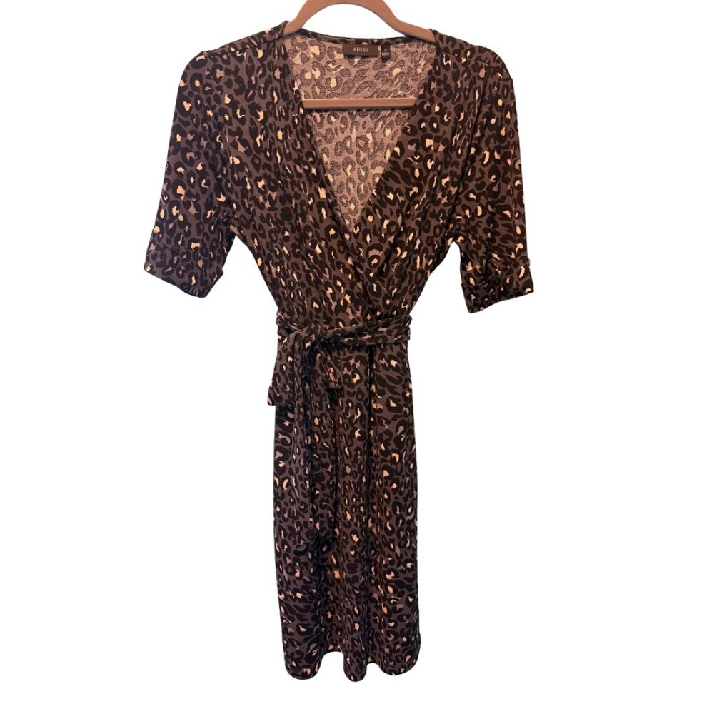 Apt. 9 Leopard Print Belted Dress – Sz S